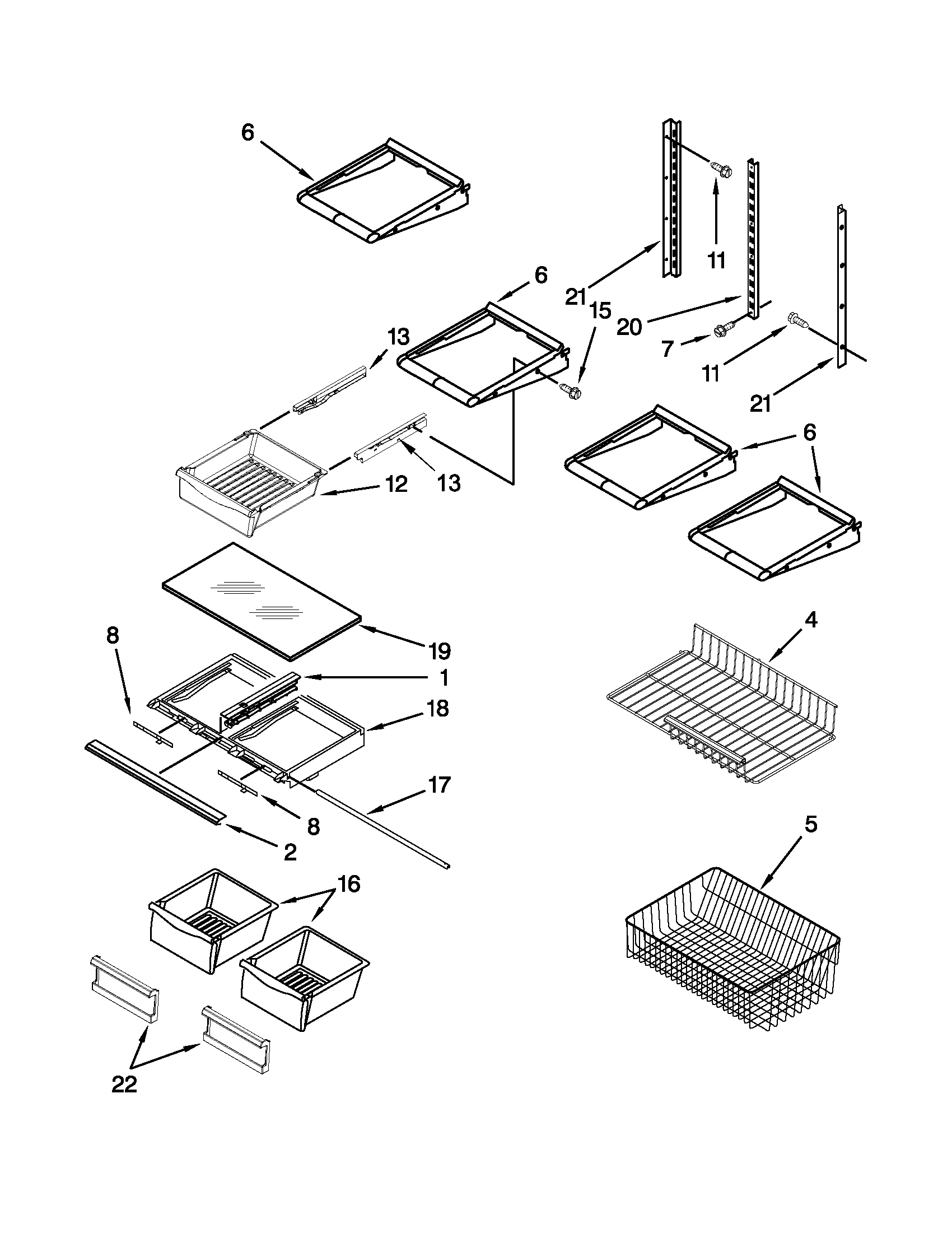 Shelf parts