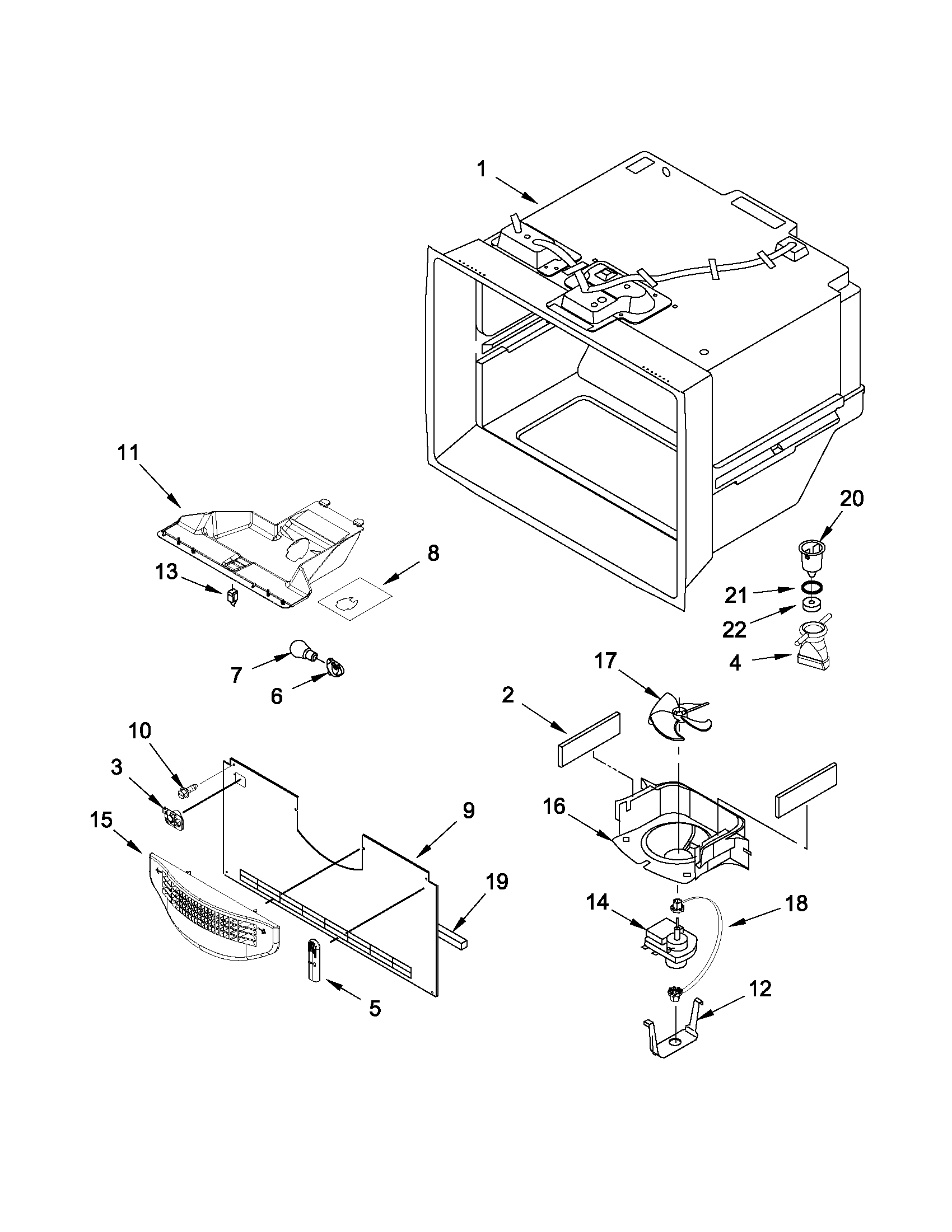 Freezer liner parts