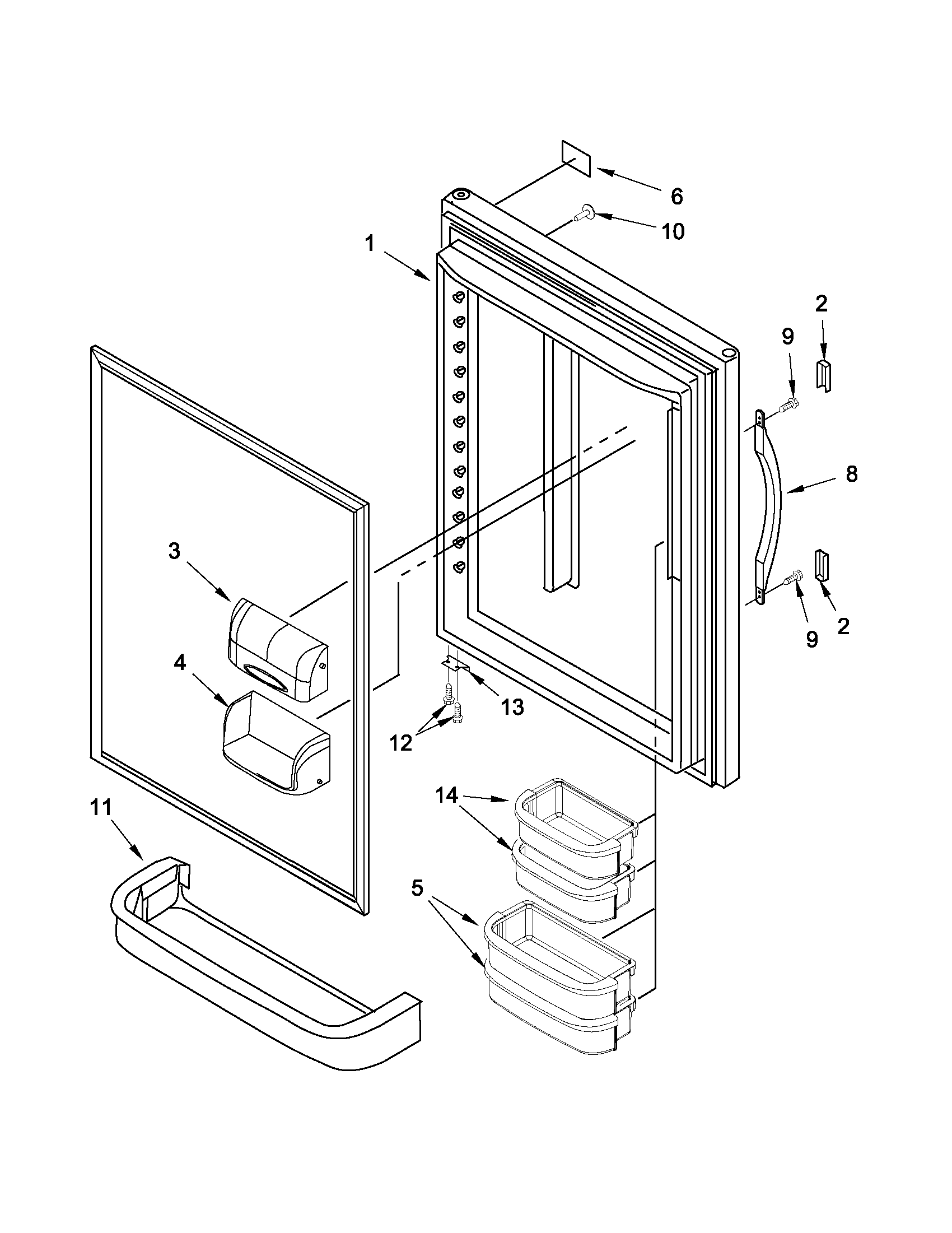 Refrigerator door