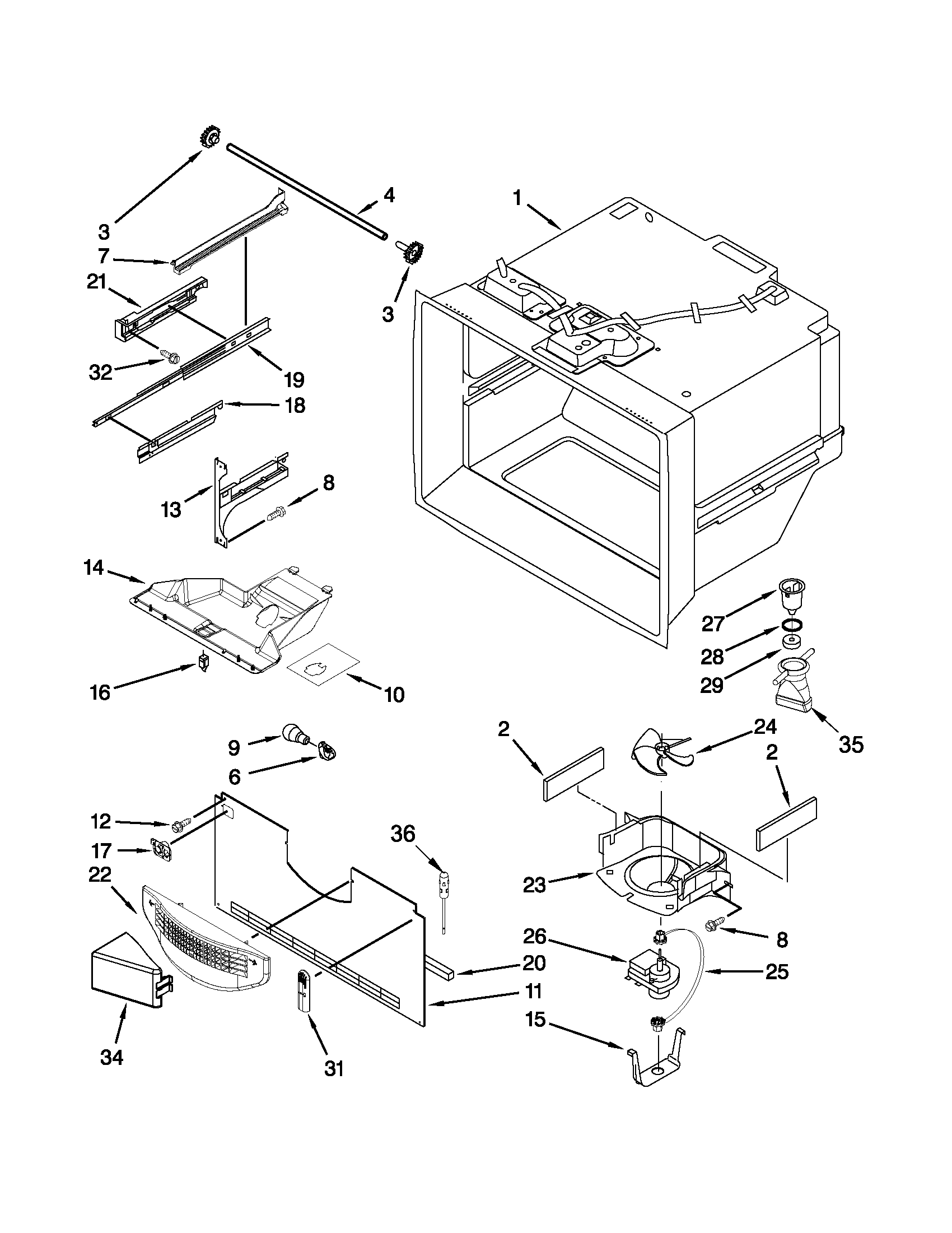 FREEZER LINER PARTS