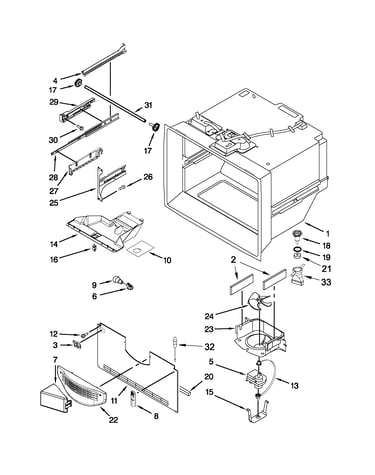Freezer liner parts