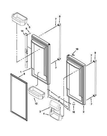Refrigerator door