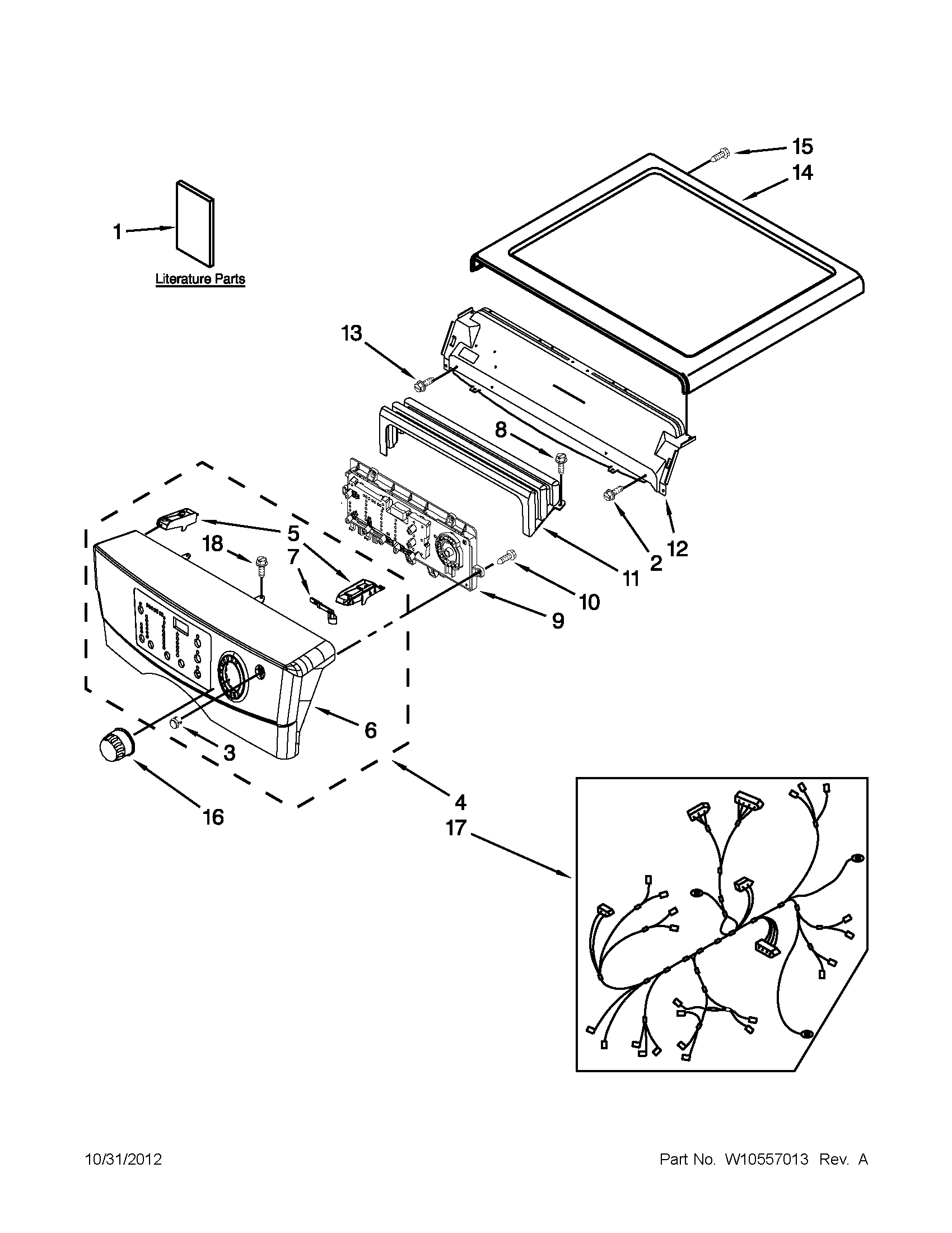 Top and console parts
