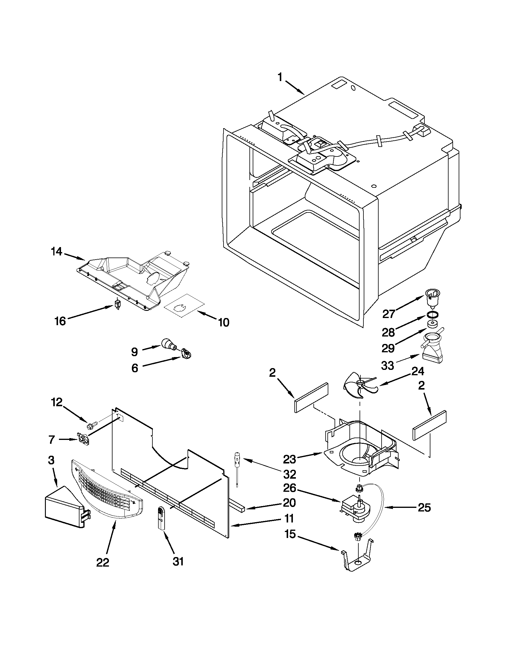Freezer liner parts