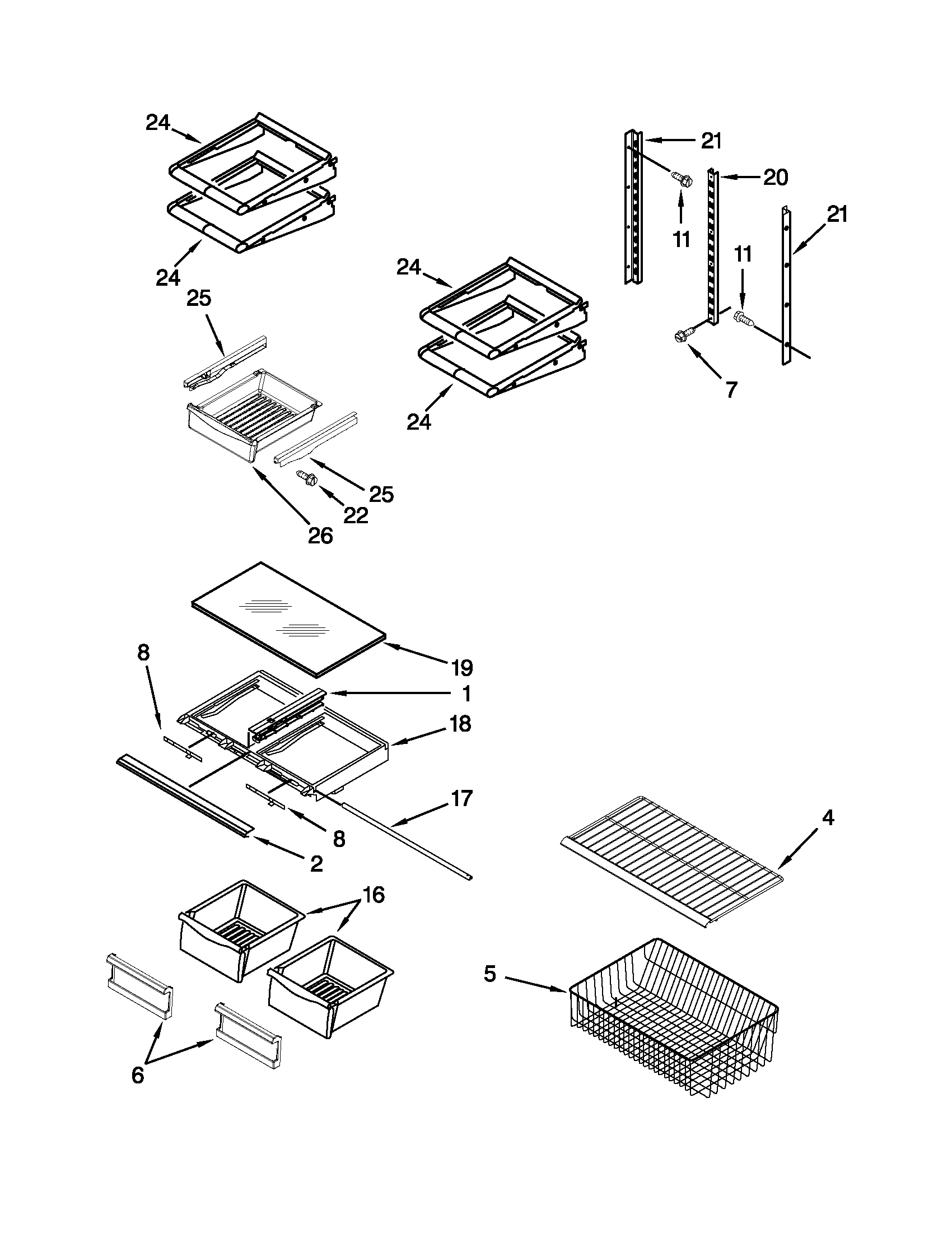 Shelf parts
