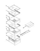 Refrigerator shelf parts