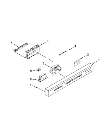 Control panel and latch parts