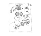KitchenAid KUDC10IBWH0 pump, washarm and motor parts diagram
