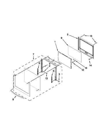 Upper oven door