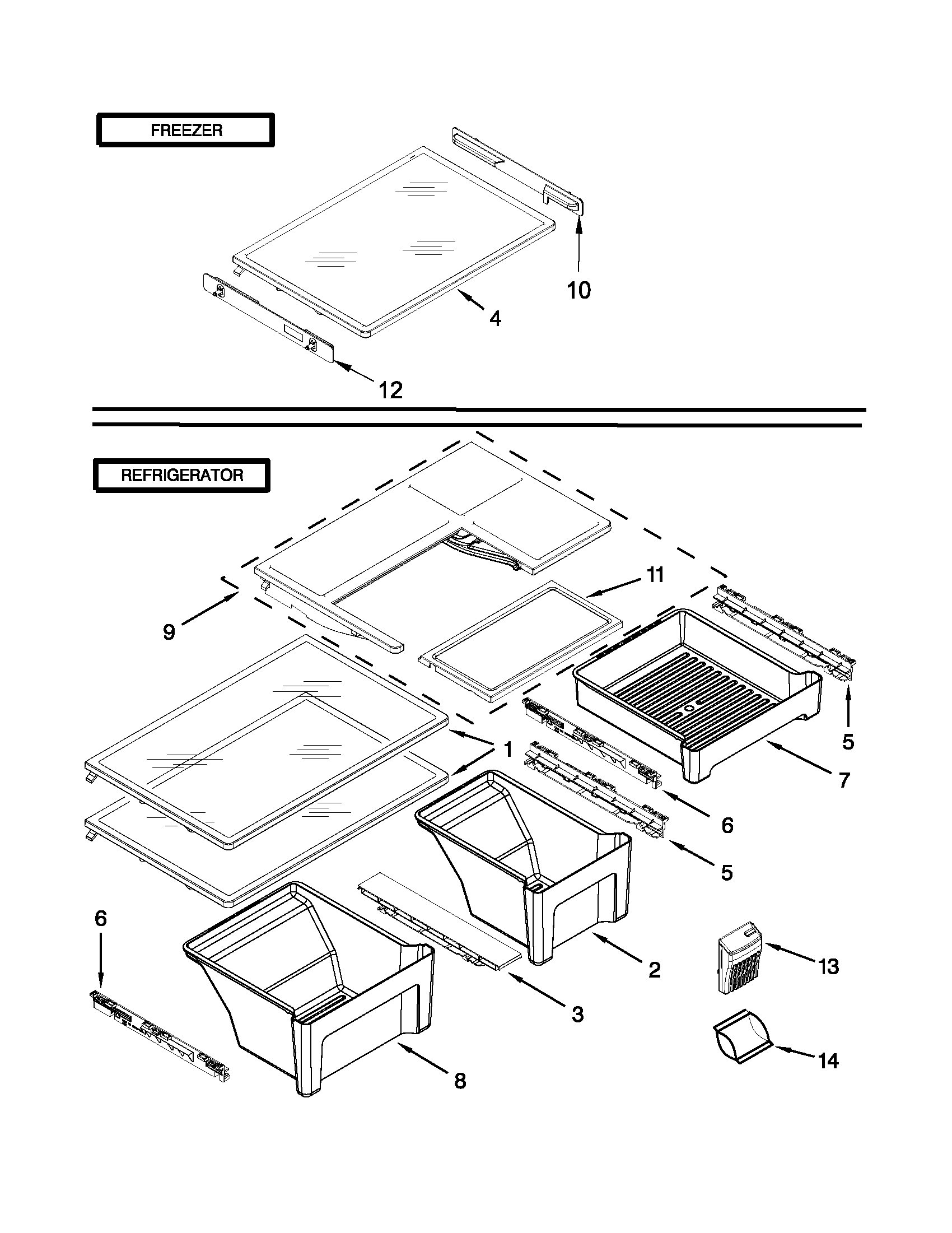 Shelf parts