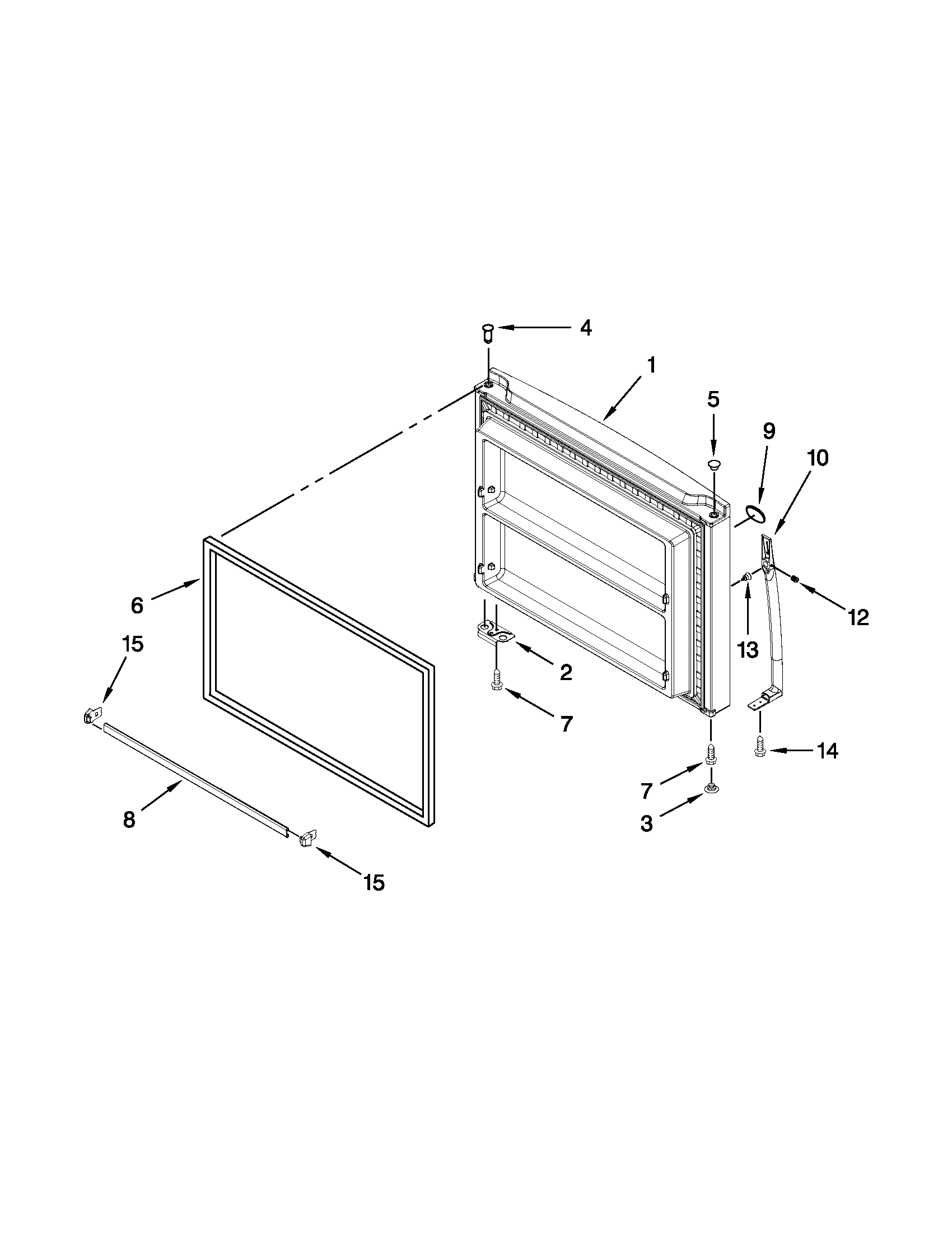 Freezer door parts