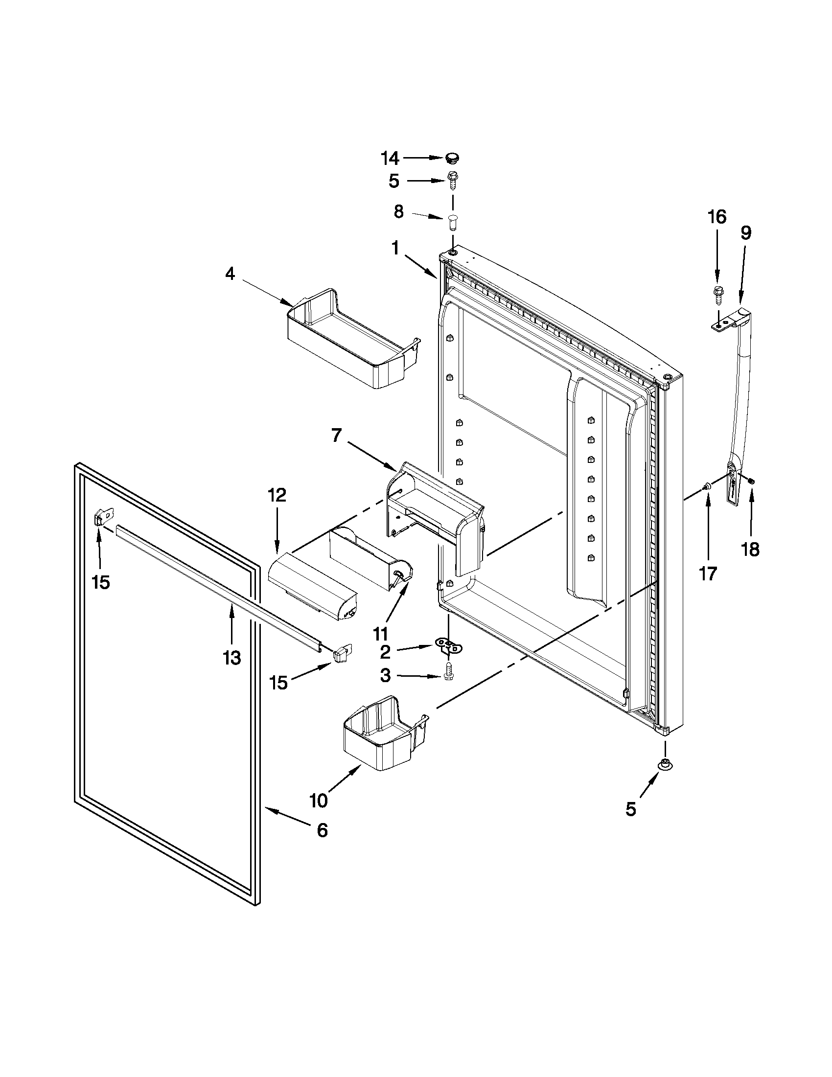 Refrigerator door