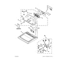 Whirlpool 3LWED5500YW1 top and console parts diagram
