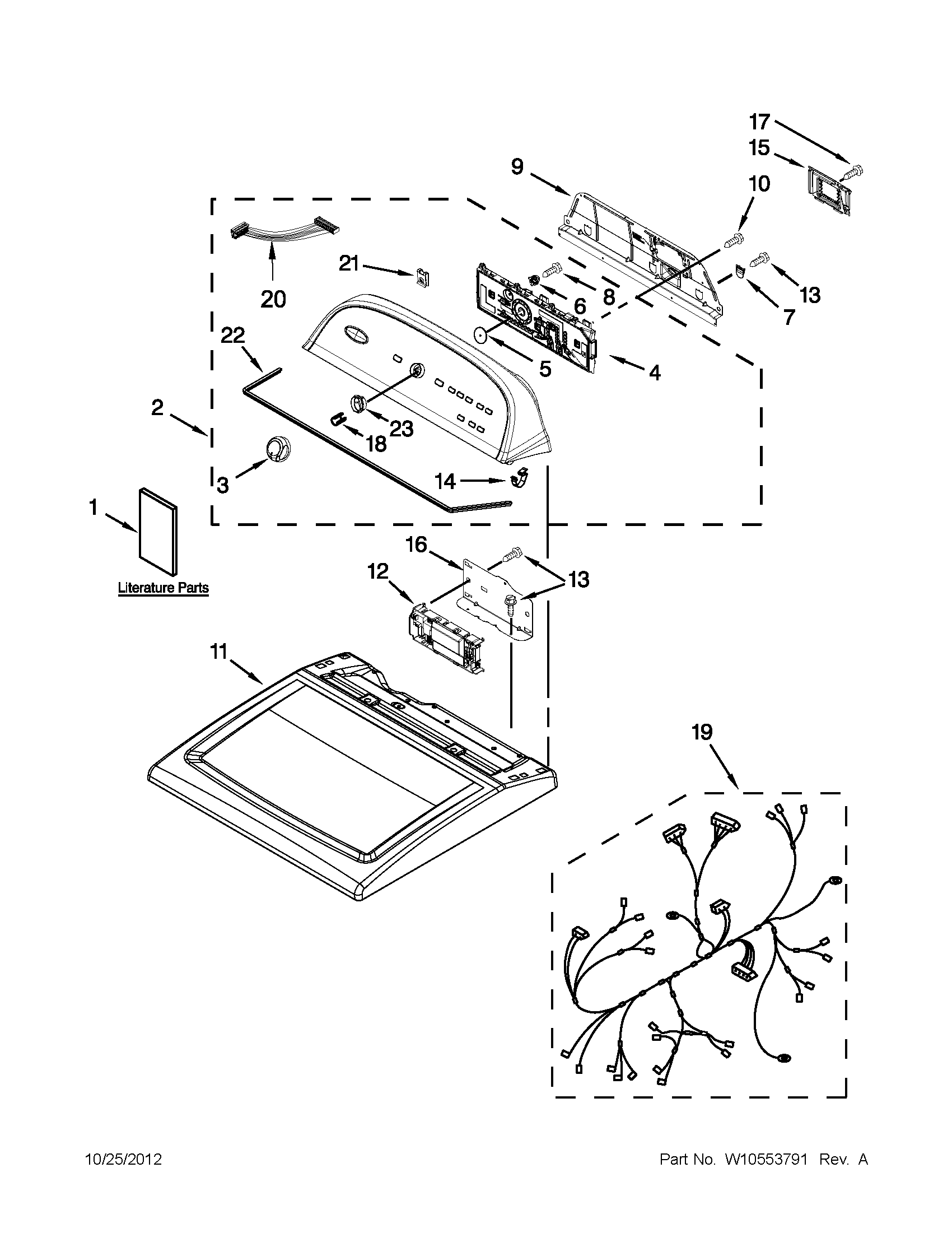 Top and console parts