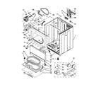 Whirlpool 3LWED5500YW1 cabinet parts diagram