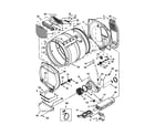 Whirlpool 3LWED5500YW1 bulkhead parts diagram