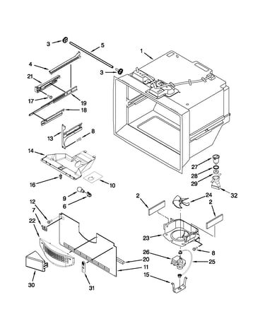 Freezer liner parts