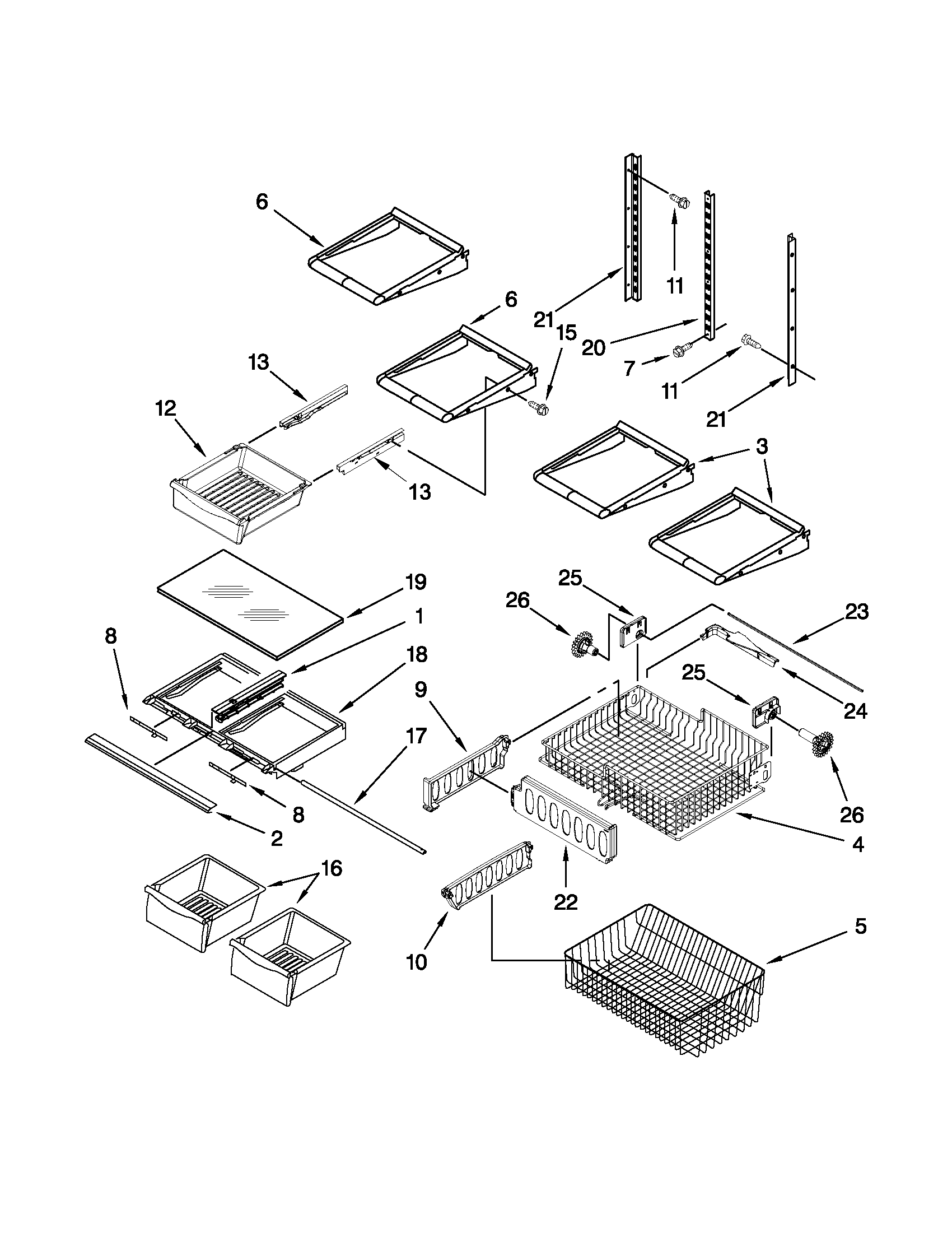 Shelf parts