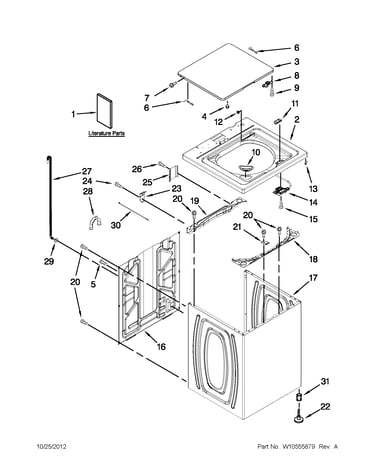 Top and cabinet parts