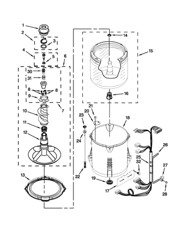 Basket and tub parts