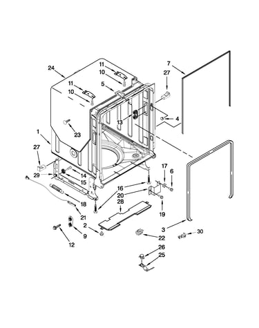Tub and frame parts
