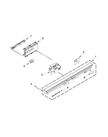 Control panel and latch parts