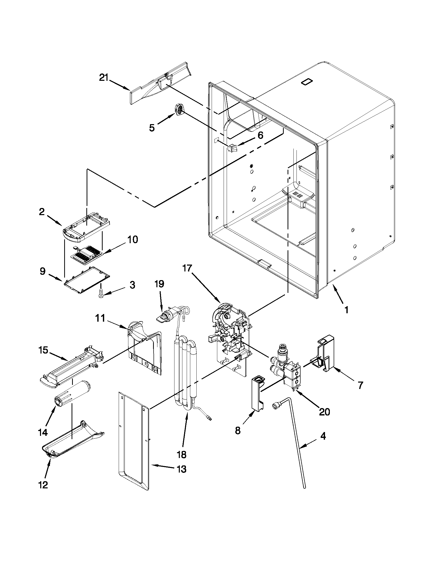 Refrigerator liner parts
