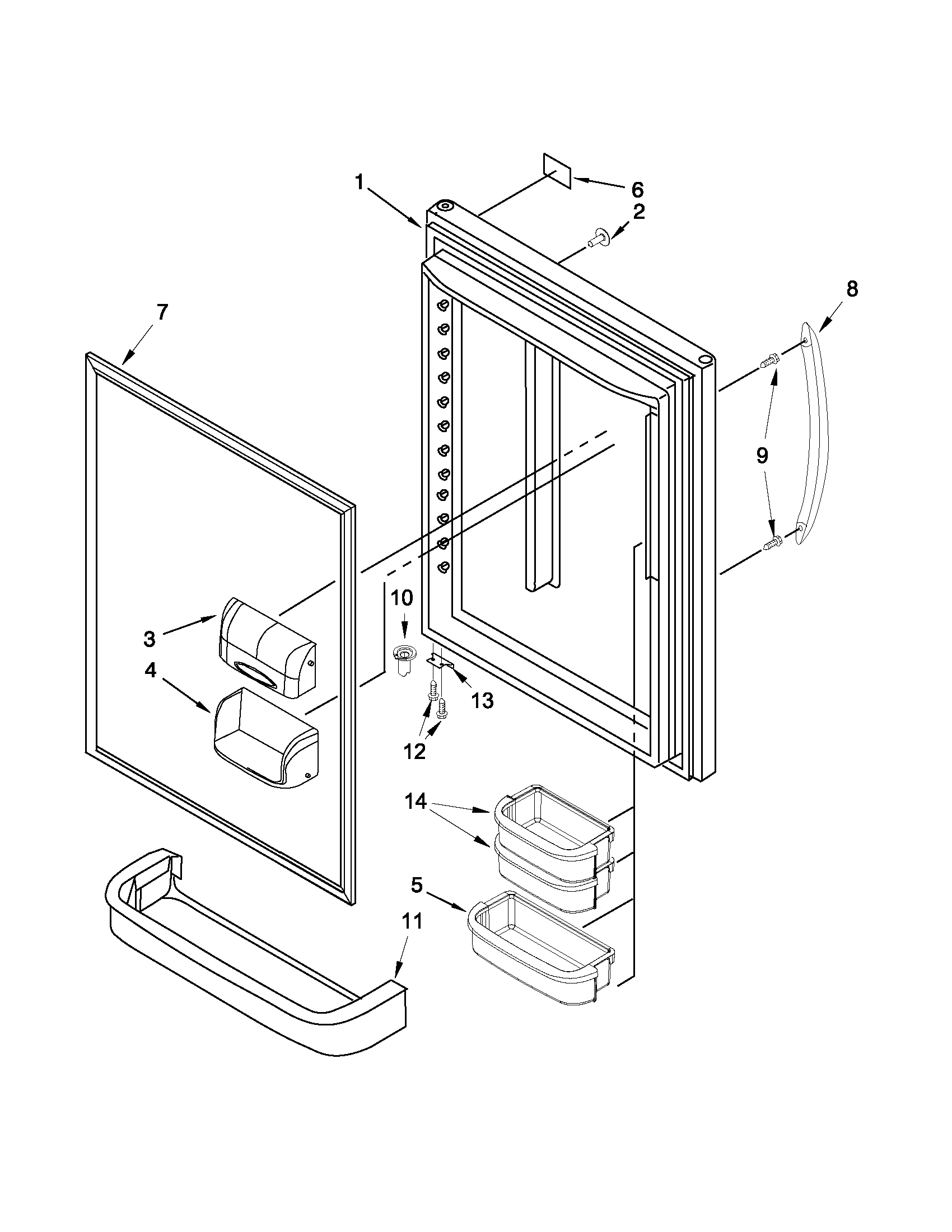 Refrigerator door