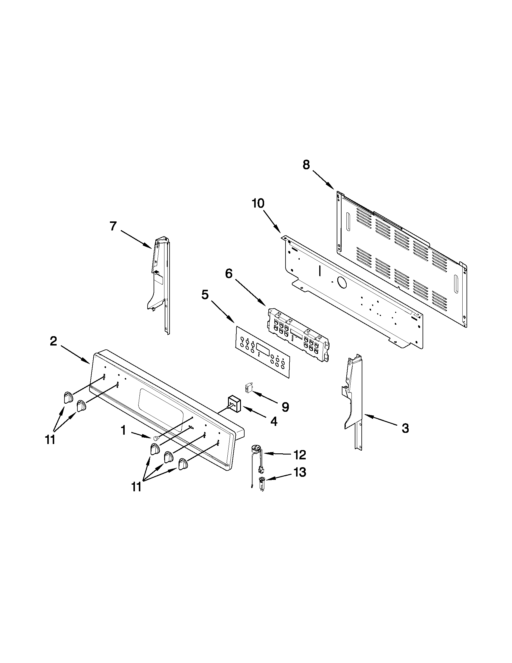 Control panel parts