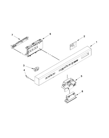 Control panel and latch parts