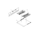 KitchenAid KUDE70FXWH5 third level rack and track parts diagram