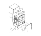 Whirlpool WDF310PAAS2 tub and frame parts diagram