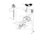 Whirlpool WDF310PAAW2 pump and motor parts diagram