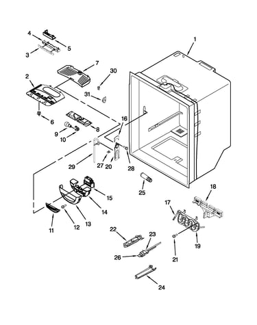 Refrigerator liner parts