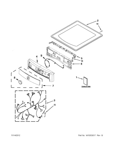 Top and console parts