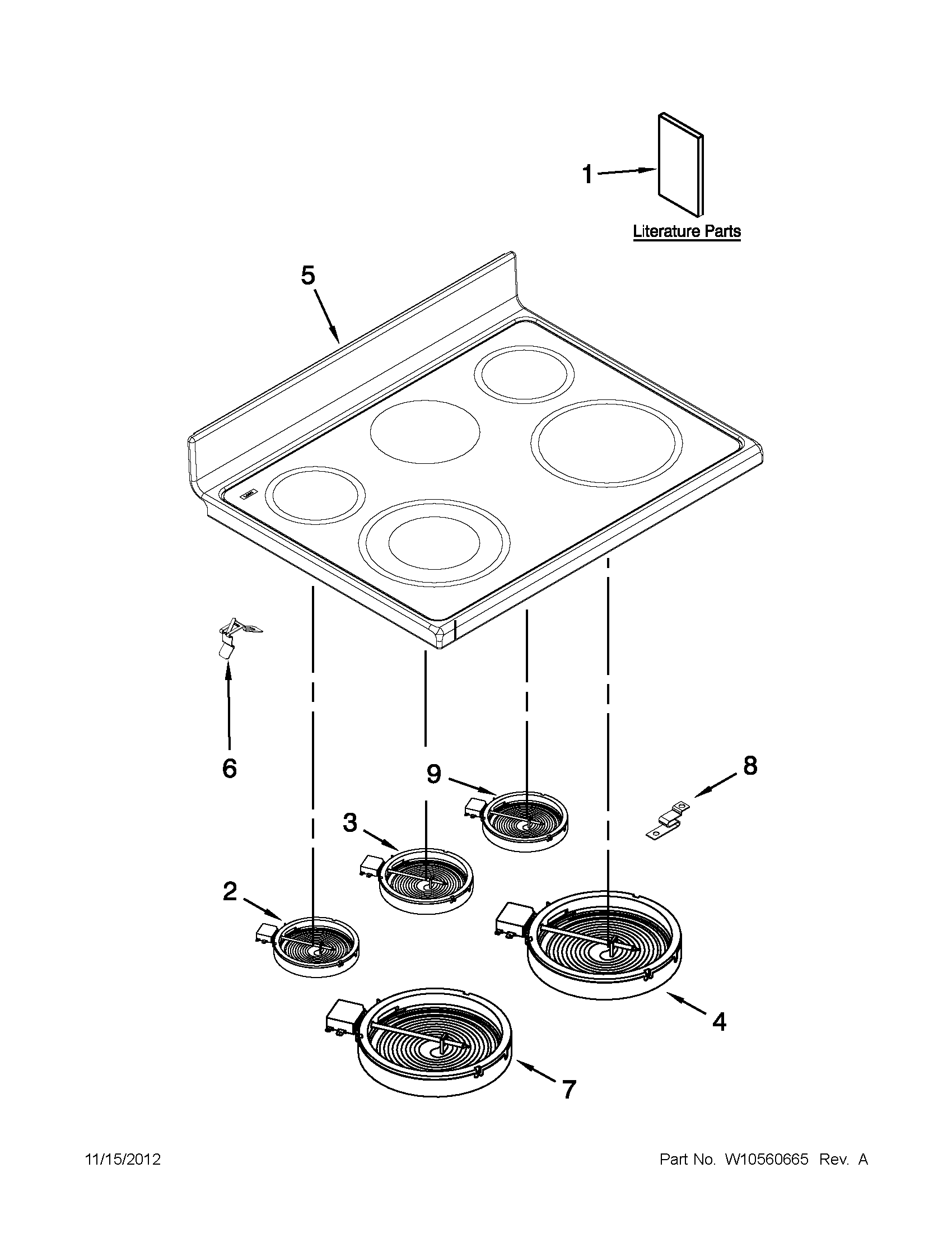 Cooktop parts