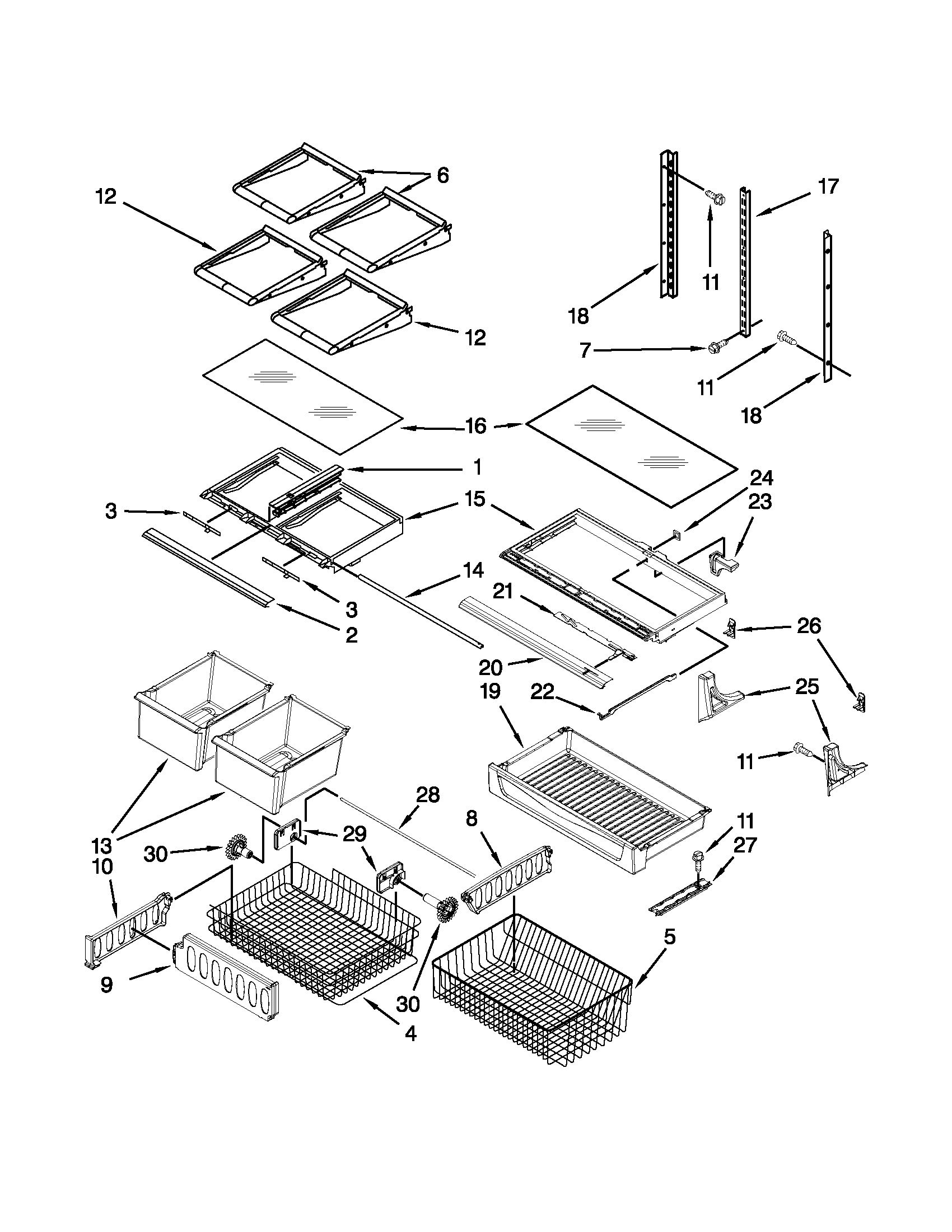Shelf parts