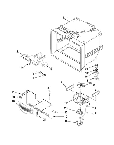 Freezer liner parts