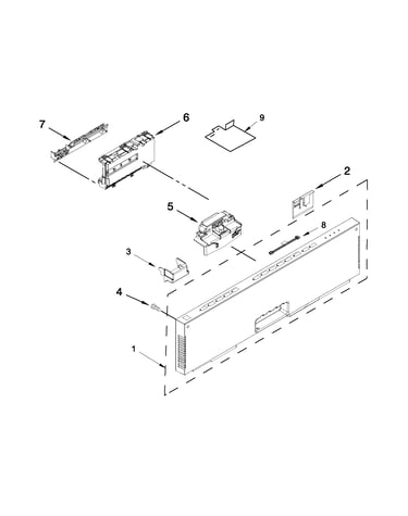 Control panel and latch parts
