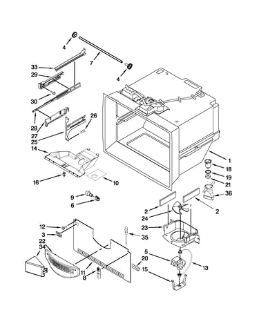 Freezer liner parts