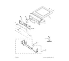 Whirlpool WED96HEAC0 top and console parts diagram