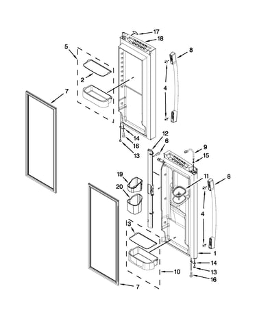 Refrigerator door parts