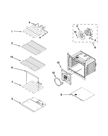 Internal oven parts