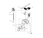 Whirlpool WDF530PAYM4 pump, washarm and motor parts diagram
