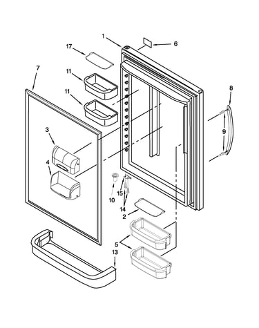 Refrigerator door