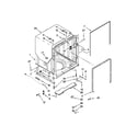KitchenAid KUDL15FXBL6 tub and frame parts diagram