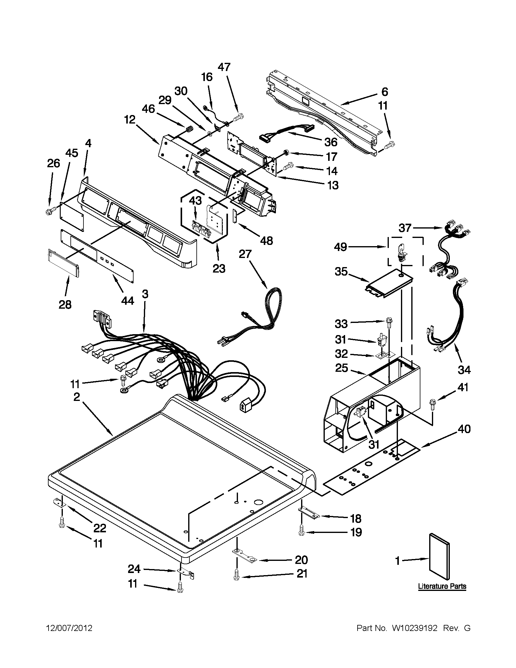 Top and console parts