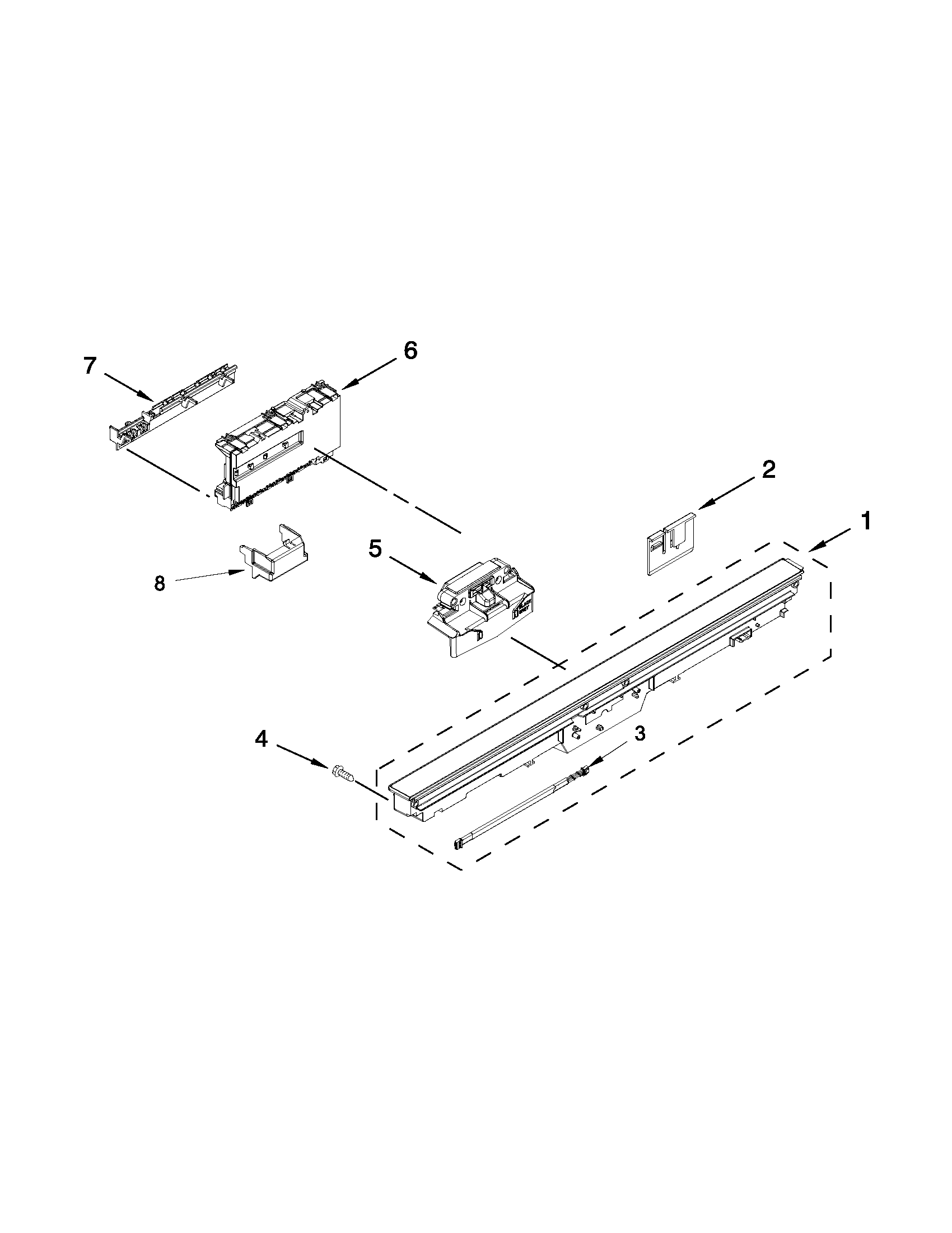 Control panel and latch parts