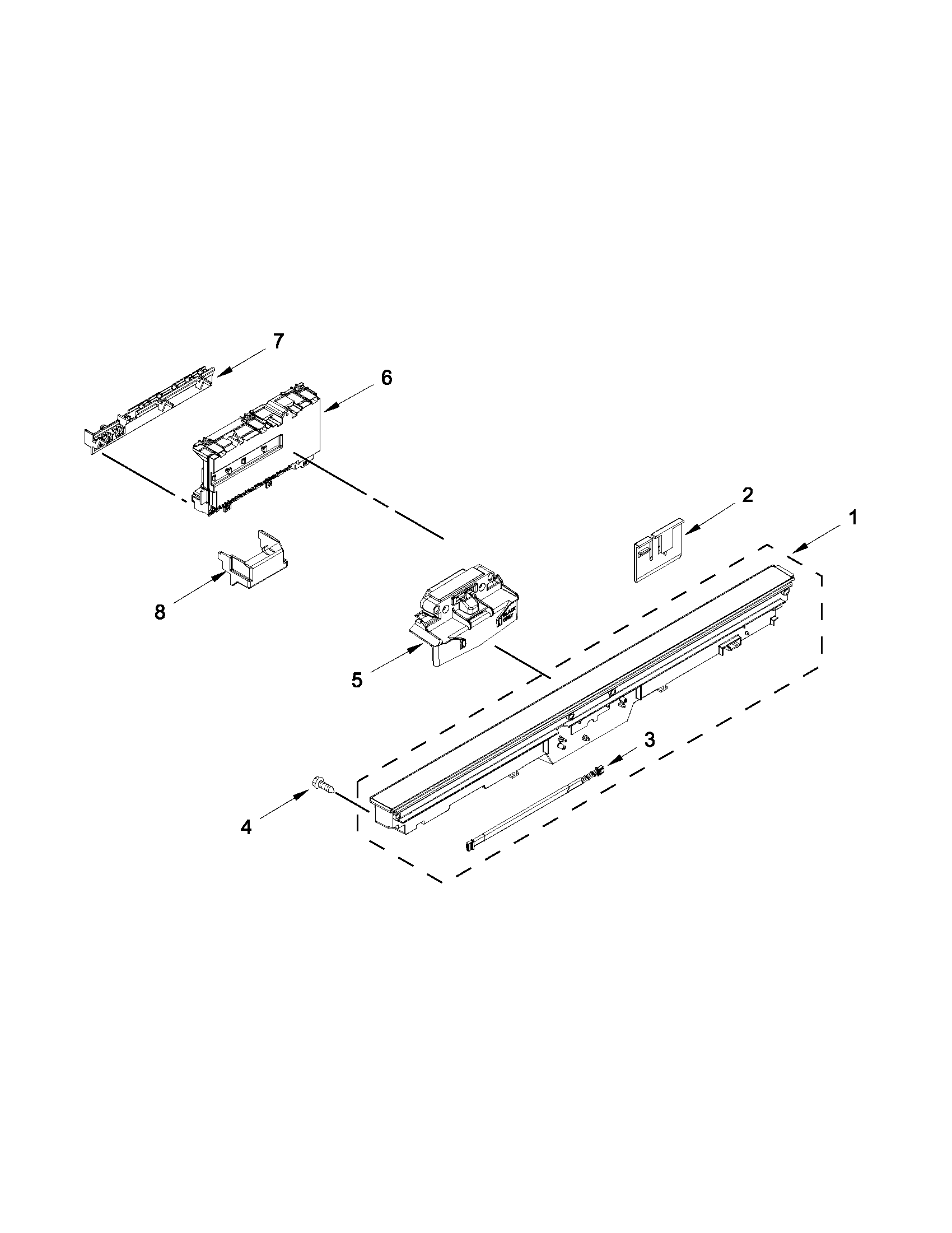 Control panel and latch parts