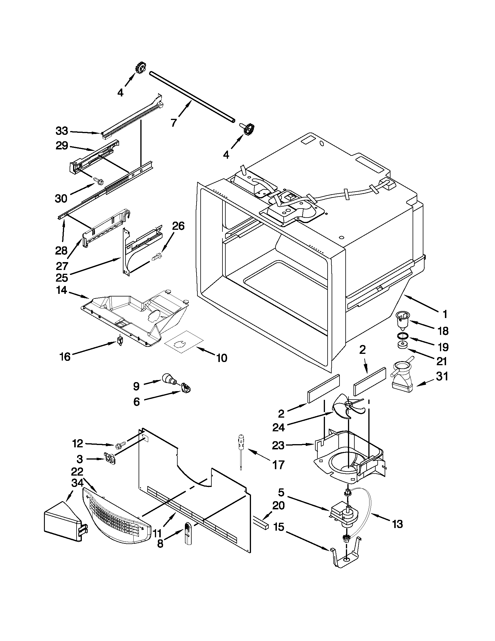 FREEZER LINER PARTS